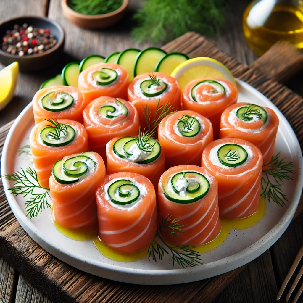 Recept za Rolnice sa Dimljenim Lososom i Krem Sirom